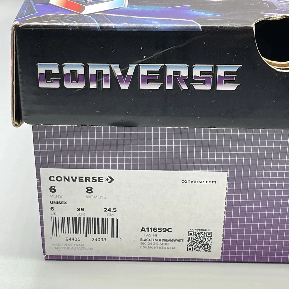 Converse Chuck Taylor Men's 6 Sneakers Transformers 40th Autobots Women's 8
